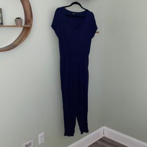 Blue stretchy jumpsuit. Size L